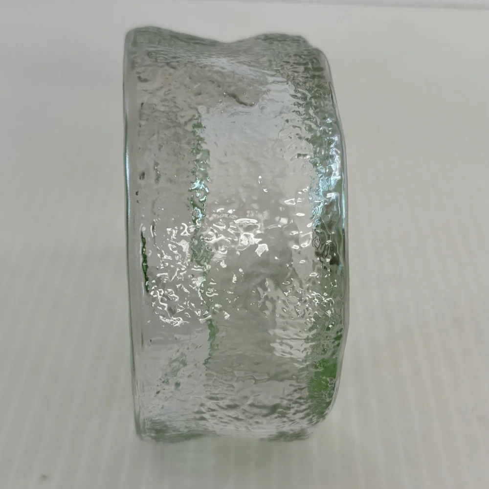 Partylite Iceland Green Textured Glass Round  Tealight Votive Candle Holder - Picture 4 of 6